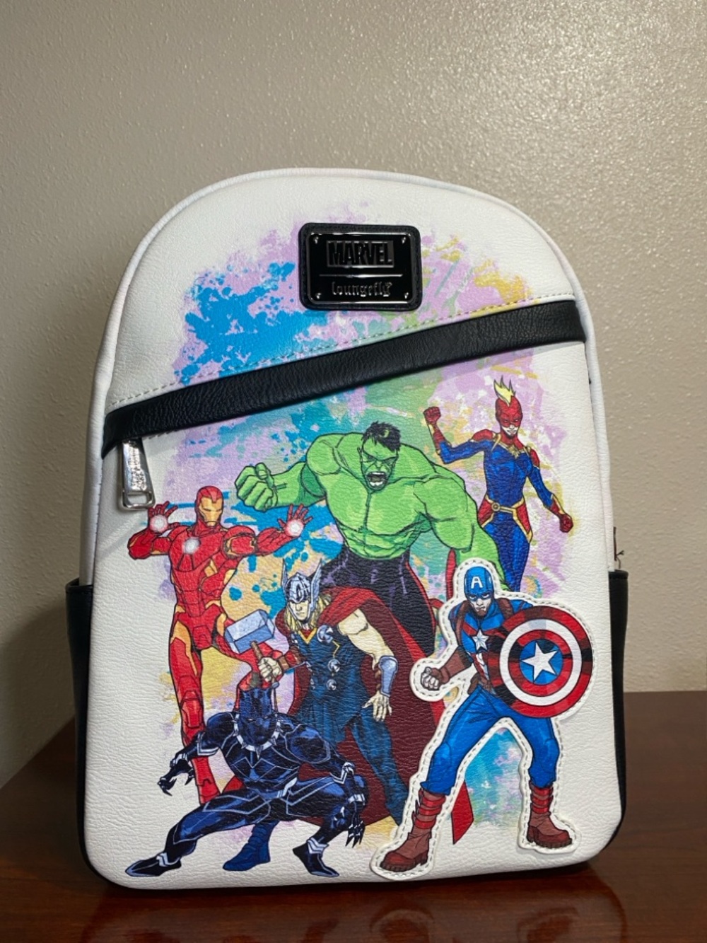 Disney Parks Loungefly Marvel Backpack Artist Series NEW Hulk Captain America